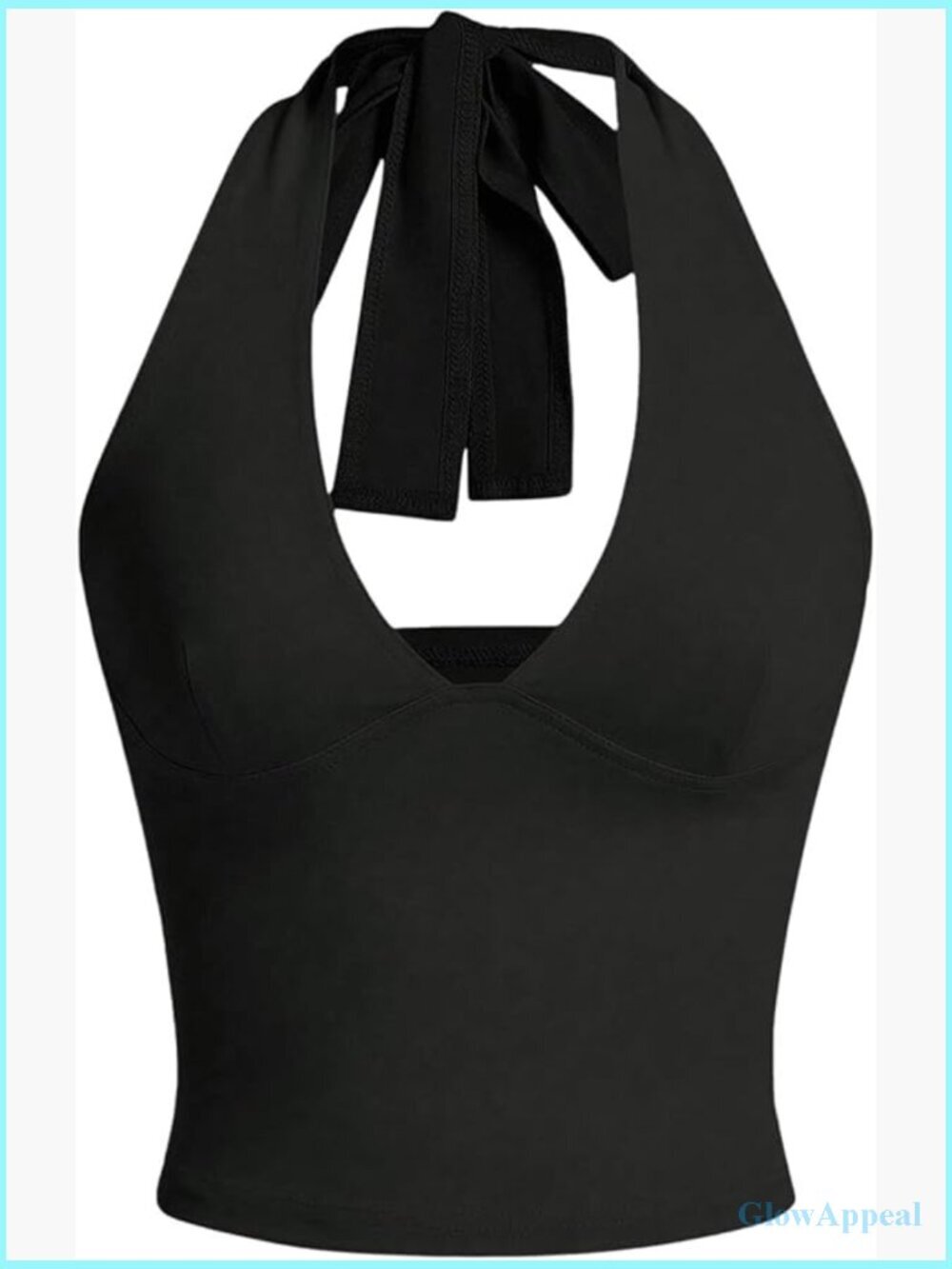 Y2K Halter Crop Top Backless Knot Tie Tank Top Cami Sexy Low Cut Summer